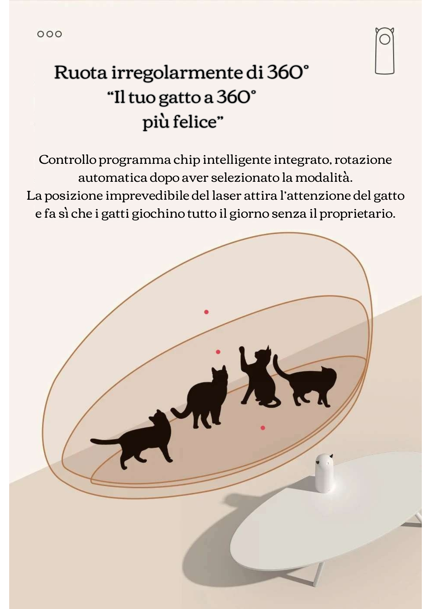 Laser CatFun - Giocattolo a Luci Infrarosse per Gatti Felici!