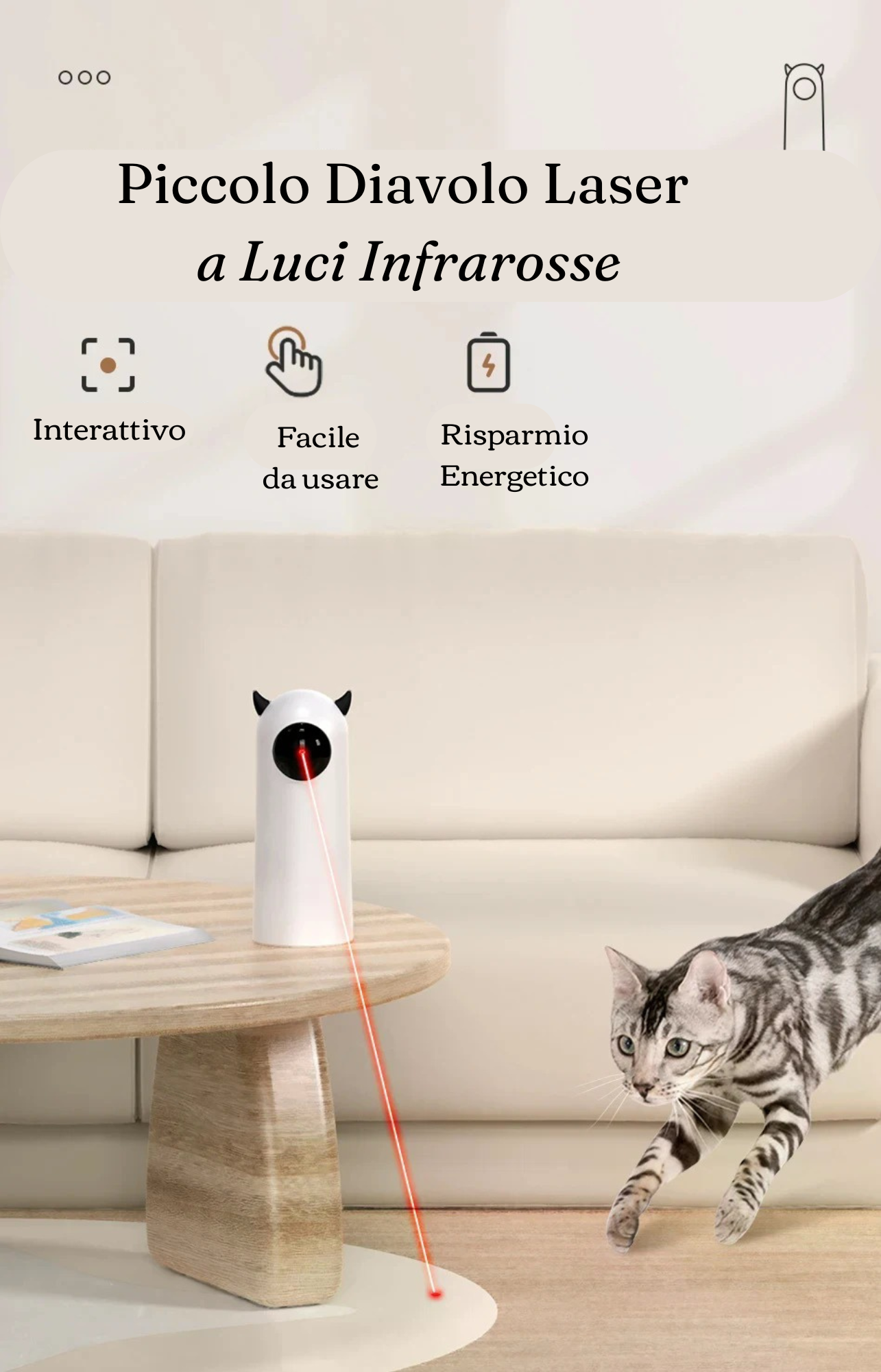 Laser CatFun - Giocattolo a Luci Infrarosse per Gatti Felici!